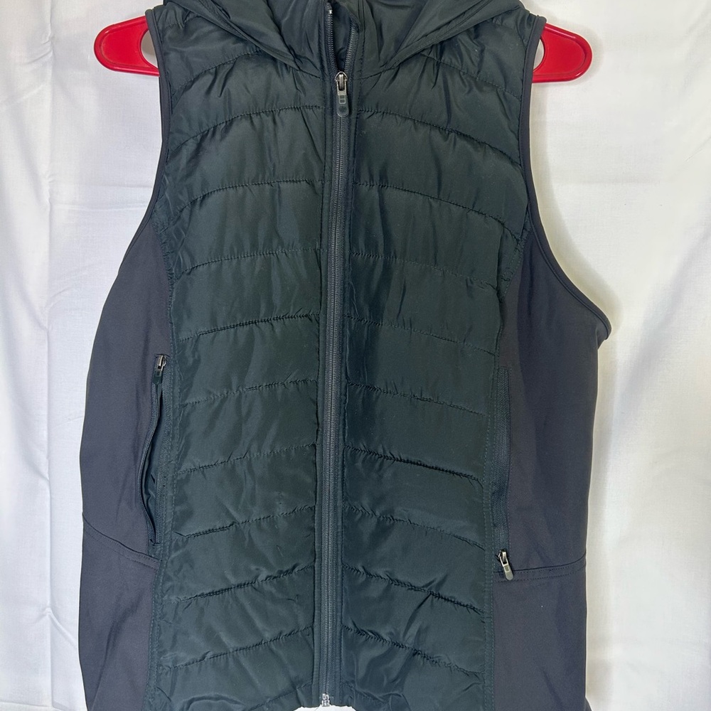 Tangerine Black Puffer Vest